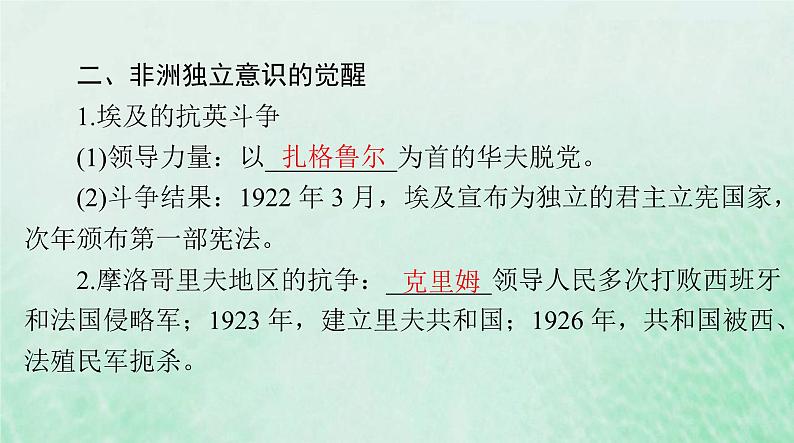 2024届高考历史一轮总复习必修中外历史纲要下第七单元第16课亚非拉民族民主运动的高涨课件06