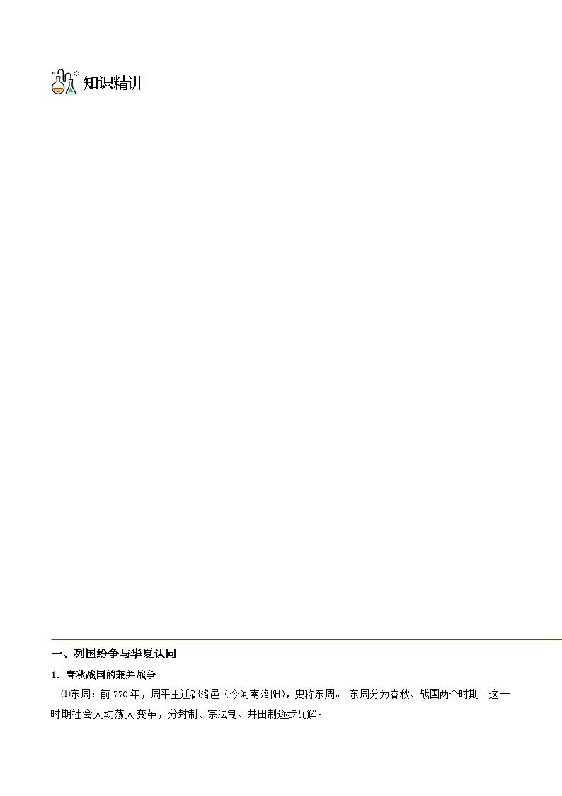 第02课 诸侯纷争与变法运动-2023历史同步精品讲义（人教统编版中外历史纲要上）03