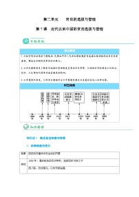 人教统编版选择性必修1 国家制度与社会治理第7课 近代以来中国的官员选拔与管理优秀学案设计