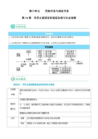 高中历史人教统编版选择性必修1 国家制度与社会治理第18课 世界主要国家的基层治理与社会保障优质导学案