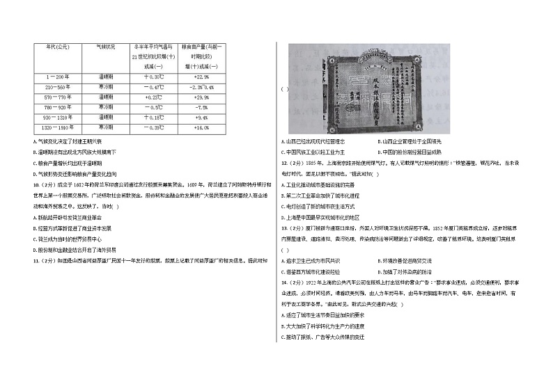 海南省陵水黎族自治县陵水中学2022-2023学年高二下学期期中考试历史试题第2页