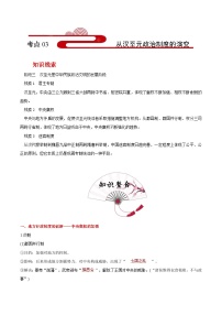 考点03从汉至元政治制度的演变(过知识)-备战2021年高考历史一轮复习考点帮