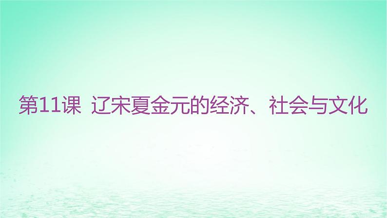 江苏专版2023_2024学年新教材高中历史第三单元辽宋夏金多民族政权的并立与元朝的统一第11课辽宋夏金元的经济社会与文化课件部编版必修中外历史纲要上02