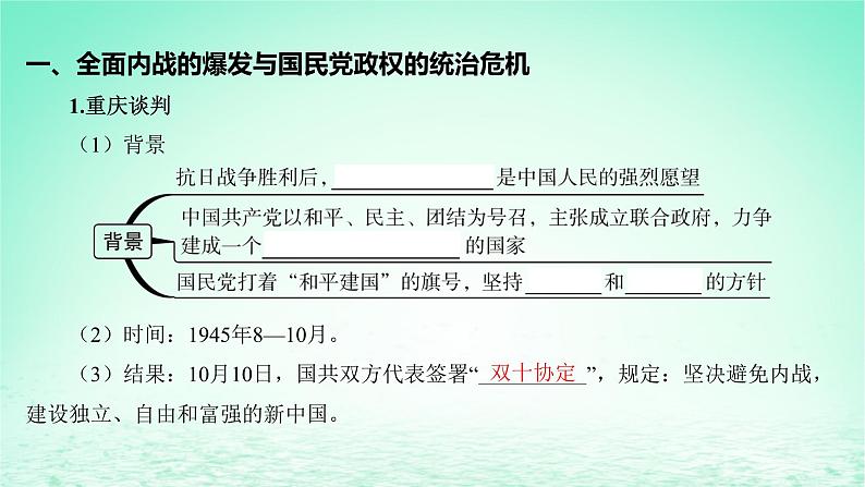 江苏专版2023_2024学年新教材高中历史第八单元中华民族的抗日战争和人民解放战争第24课人民解放战争课件部编版必修中外历史纲要上06