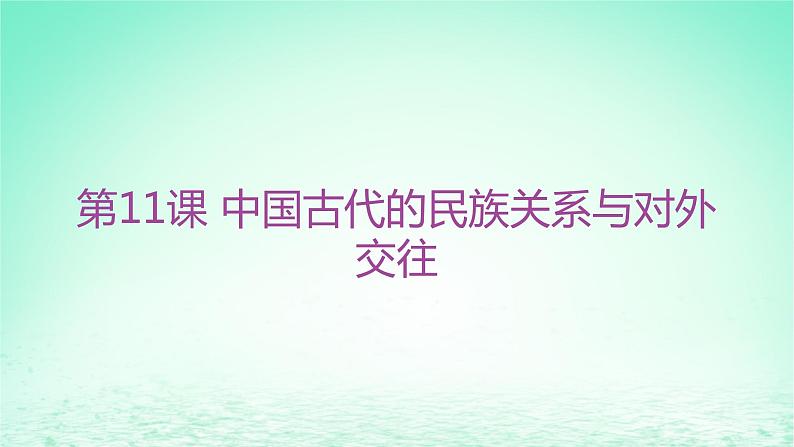 江苏专版2023_2024学年新教材高中历史第四单元民族关系与国家关系第11课中国古代的民族关系与对外交往分层作业课件部编版选择性必修101