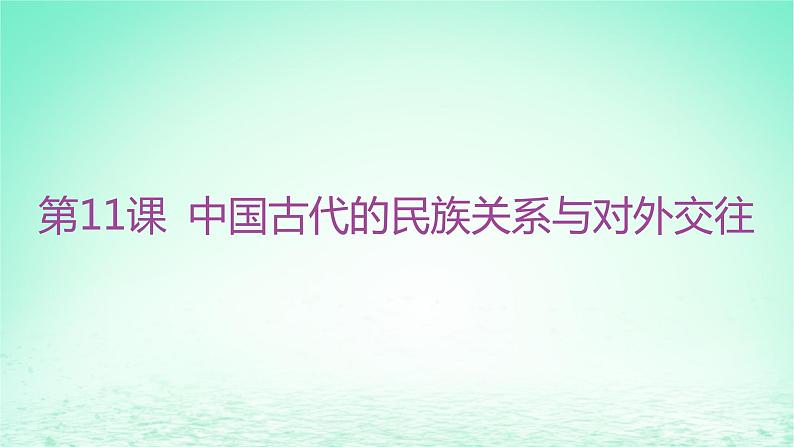 江苏专版2023_2024学年新教材高中历史第四单元民族关系与国家关系第11课中国古代的民族关系与对外交往课件部编版选择性必修103