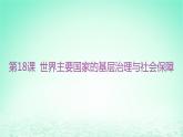 江苏专版2023_2024学年新教材高中历史第六单元基层治理与社会保障第18课世界主要国家的基层治理与社会保障课件部编版选择性必修1