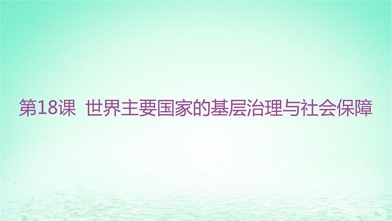 江苏专版2023_2024学年新教材高中历史第六单元基层治理与社会保障第18课世界主要国家的基层治理与社会保障课件部编版选择性必修1第2页