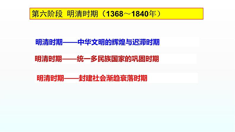 专题06 明清-2022年高考历史精细大一轮复习优质备课课件（中国史）第3页