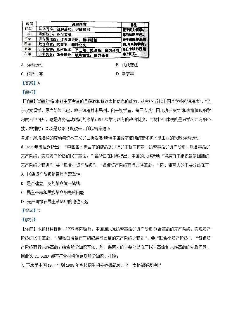 安徽省安庆市宿松县2024届高三历史上学期第一次月考试题（Word版附解析）第3页