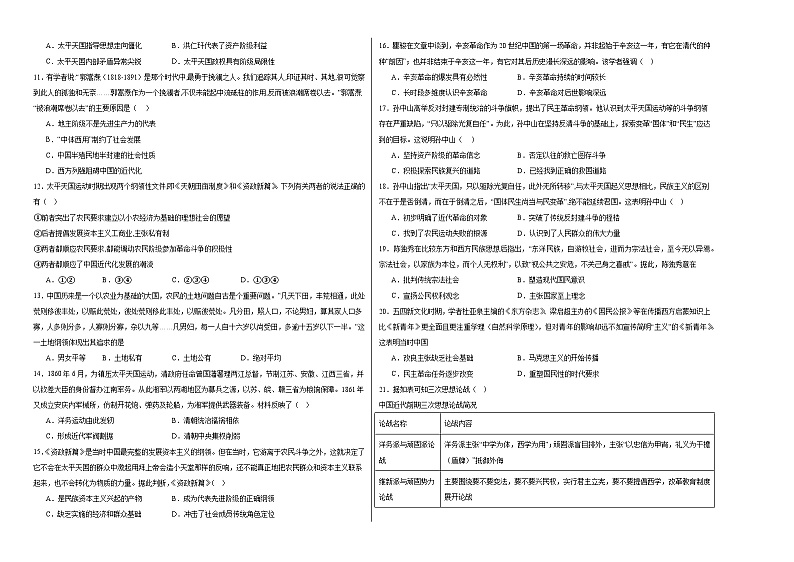 河南省南阳市邓州春雨国文学校2023-2024学年高三上学期开学摸底考试历史试题第2页