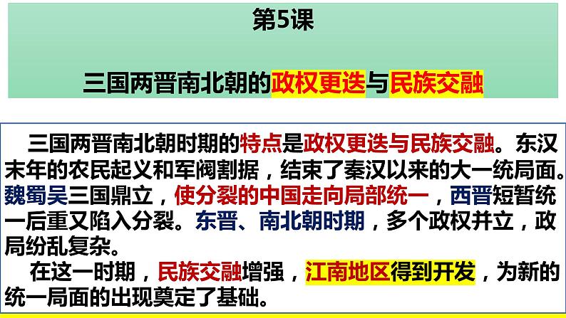 第5课 三国两晋南北朝的政权更迭与民族交融 (9)课件PPT02