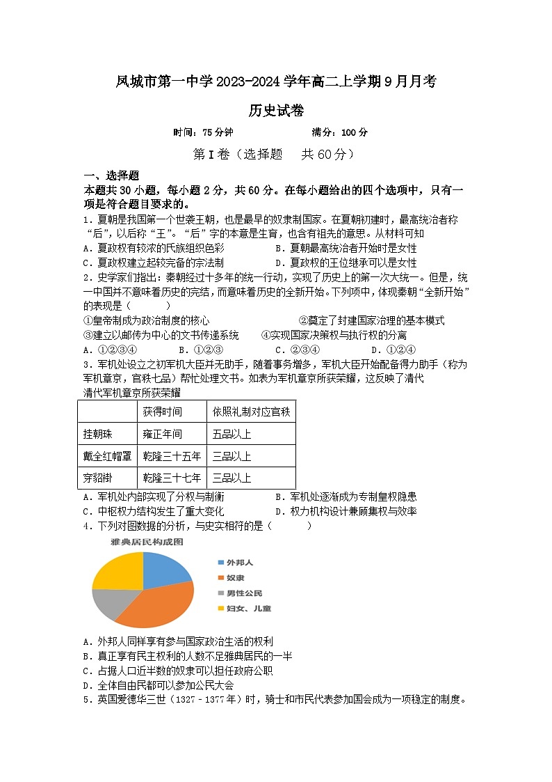 历史试卷第1页