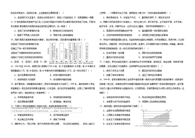 山东省威海市乳山市银滩高级中学2023-2024学年高二上学期9月月考历史试题（含解析）03