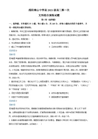 四川省绵阳南山中学2023-2024学年高三历史上学期第一次综合演练试题（Word版附解析）