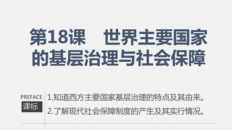 部编版高中历史选择性必修一第18课 世界主要国家的基层治理与社会保障 (5)课件PPT01