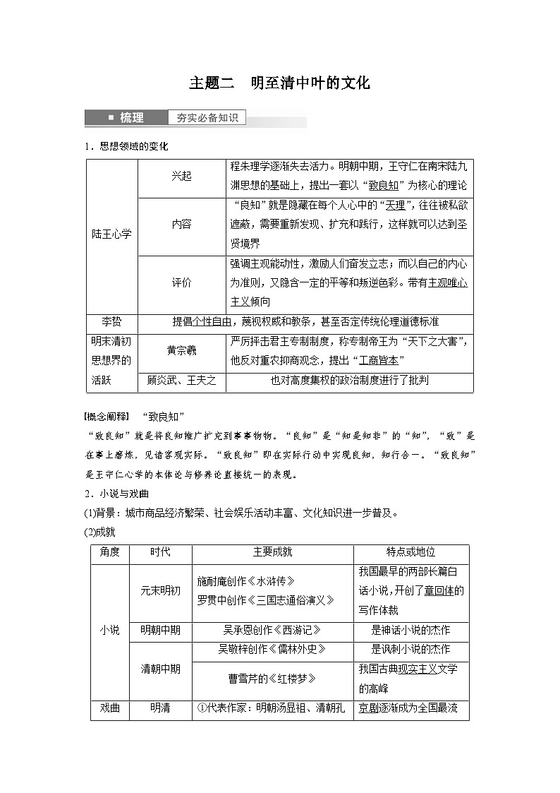 （部编版） 高考历史一轮复习学案板块1 第4单元 第12讲　明至清中叶的经济与文化（含解析）03