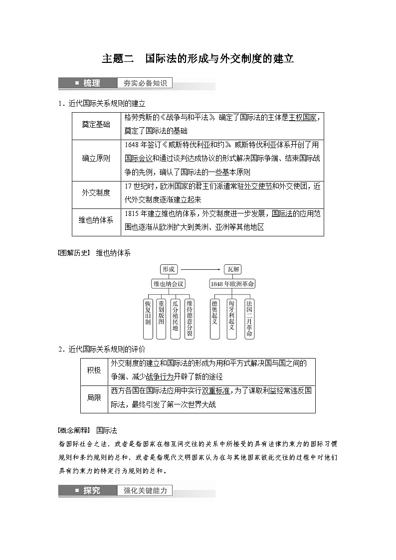 （部编版） 高考历史一轮复习学案板块7 第16单元 第49讲　近代西方民族国家与国际法的发展（含解析）第3页