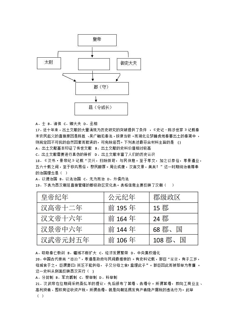 辽宁省滨城高中联盟2023-2024学年高一上学期10月月考历史试题第3页