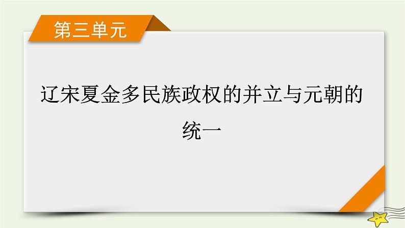 新高考高考历史一轮复习精品课件第3单元第8讲课时1两宋的政治和军事（含解析）第1页