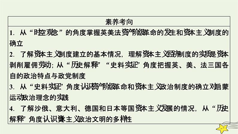 新高考高考历史一轮复习精品课件第10单元第30讲资产阶级革命与资本主义制度的确立（含解析）05