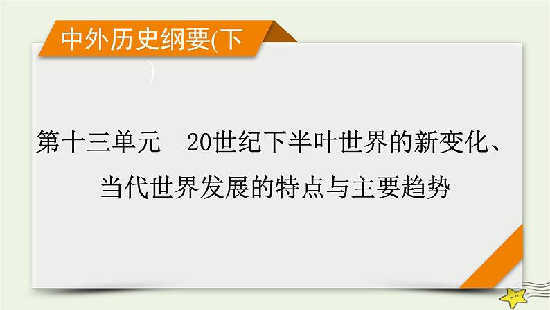 新高考高考历史一轮复习精品课件第13单元第38讲冷战与国际格局的演变（含解析）第1页