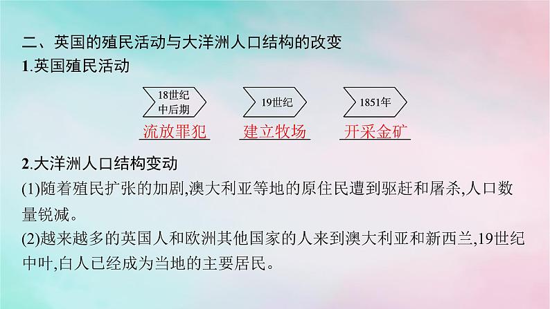 新教材2023_2024学年高中历史第3单元人口迁徙文化交融与认同第7课近代殖民活动和人口的跨地域转移课件部编版选择性必修308