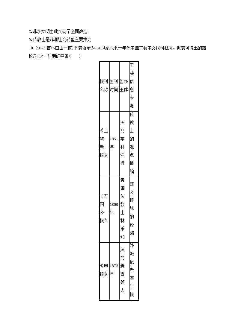 新教材2023_2024学年高中历史第5单元战争与文化交锋单元测评部编版选择性必修303