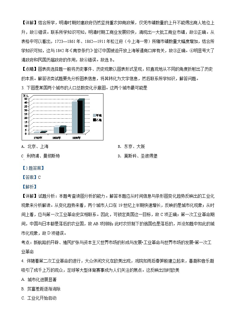 北京市第四中学2020-2021学年高二历史下学期期中试题（Word版附解析）第2页