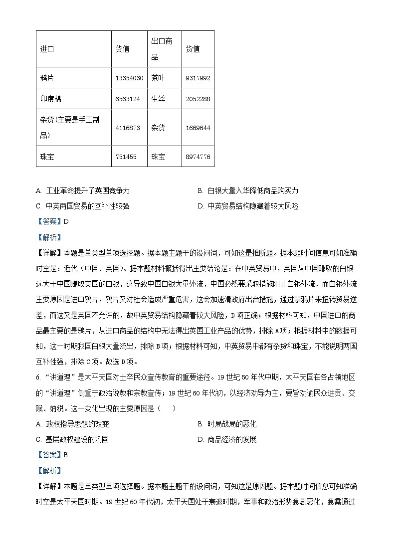 安徽省合肥市巢湖市第一中学2023-2024学年高三历史上学期10月月考试题（Word版附解析）第3页