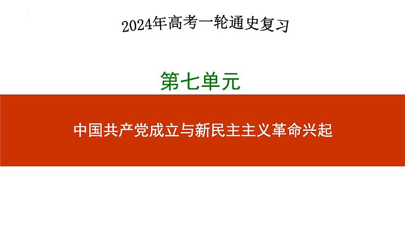 第19讲++南京国民政府的统治和中国共产党开辟革命新道路+-+备战2024年高考历史一轮复习考点知识一遍过（中外历史纲要上）课件PPT第1页