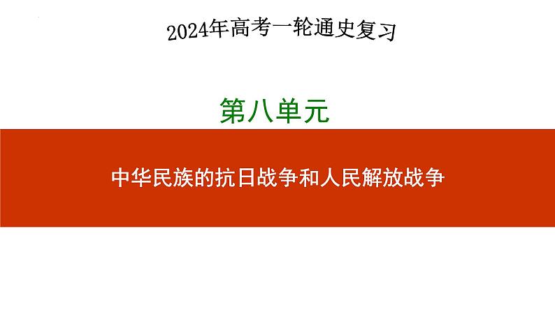 第21讲  人民解放战争 - 备战2024年高考历史一轮复习考点知识一遍过（中外历史纲要上）课件PPT01