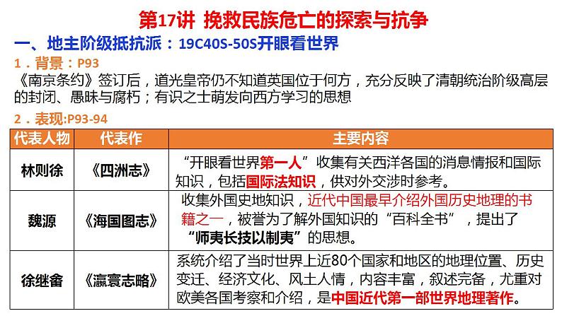 第17讲 国家出路的探索和挽救民族危亡的斗争(1)课件PPT第2页