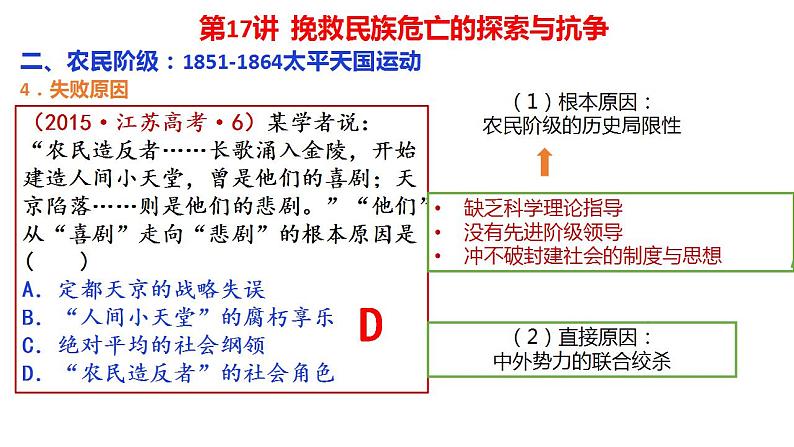 第17讲 国家出路的探索和挽救民族危亡的斗争(1)课件PPT第8页