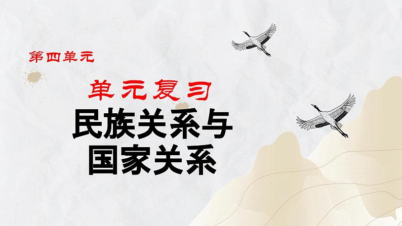 第四单元+民族关系与国家关系（单元复习课件）-2023-2024学年高二历史同步精品课堂（统编版选择性必修1）第1页