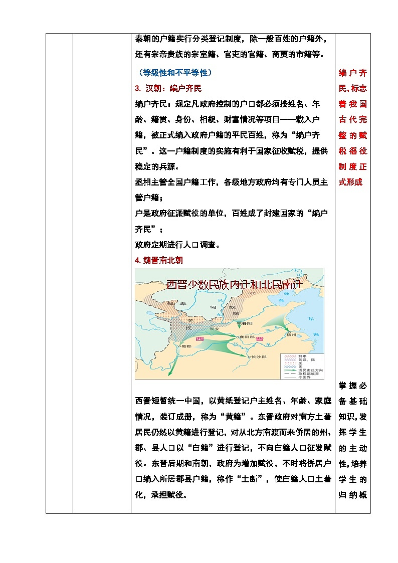 第17课 中国古代的户籍制度与社会治理 教学设计--2023-2024学年高二上学期历史统编版（2019）选择性必修1国家制度与社会治理第3页