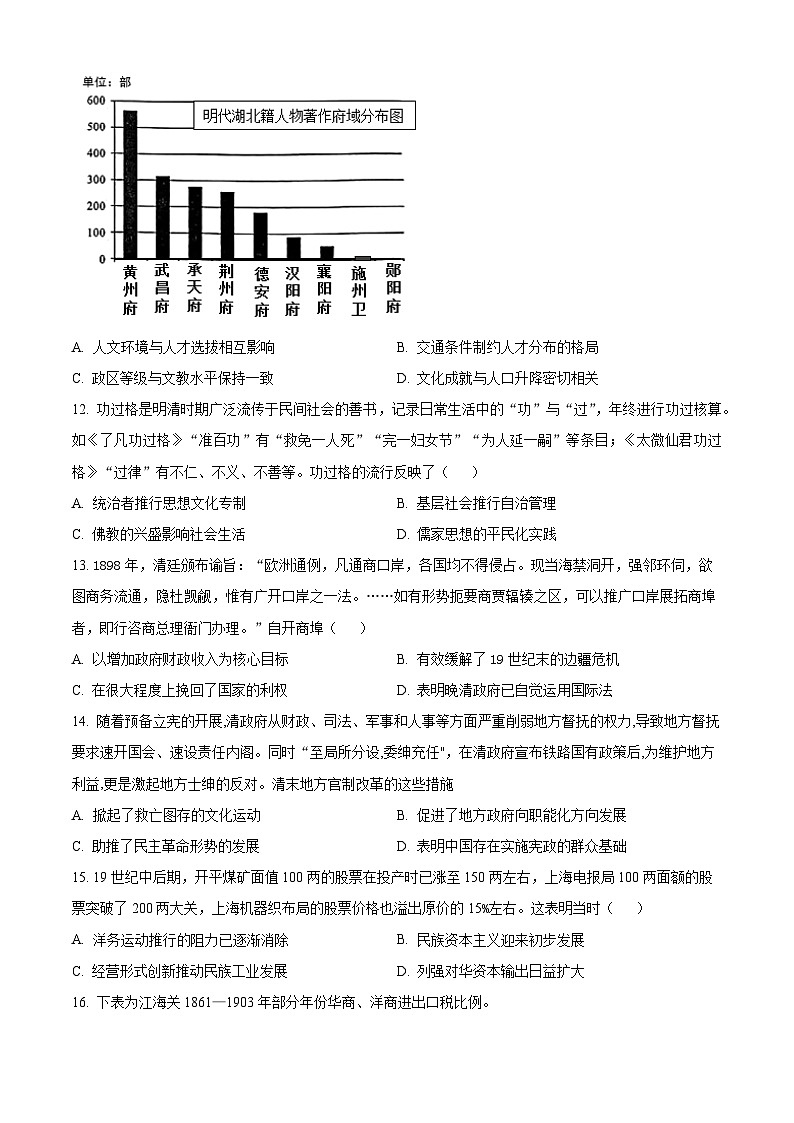 2024内江六中高三上学期第一次月考历史试题含解析03