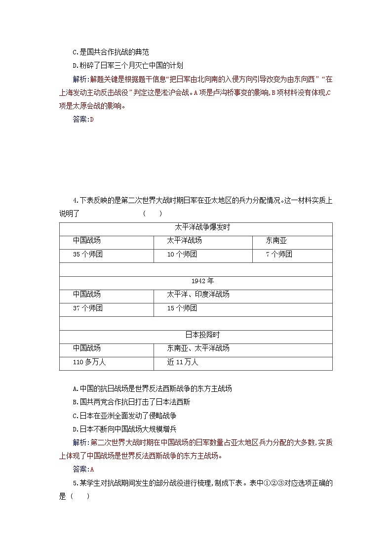 2023_2024学年新教材高中历史第八单元中华民族的抗日战争和人民解放战争单元综合检测部编版必修中外历史纲要上02