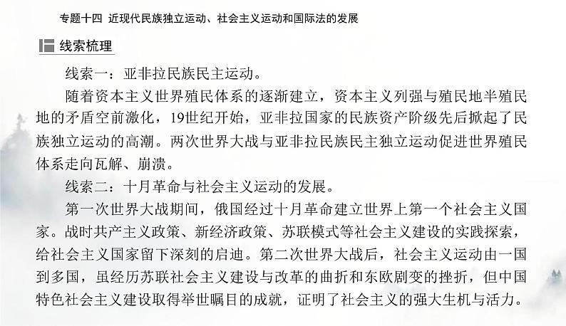 2024届高考历史二轮复习专题十四近现代民族独立运动、社会主义运动和国际法的发展课件第3页