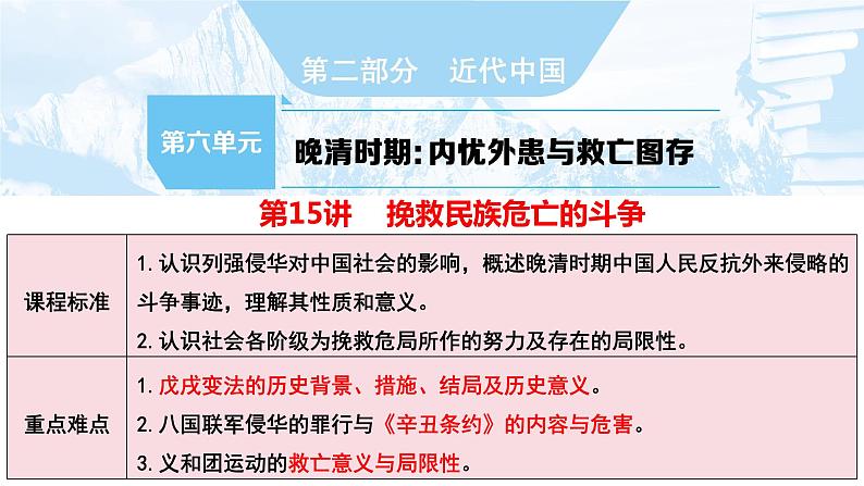 第17课  挽救民族危亡的斗争统编版2019必修中外历史纲要上册  (10)课件PPT第1页