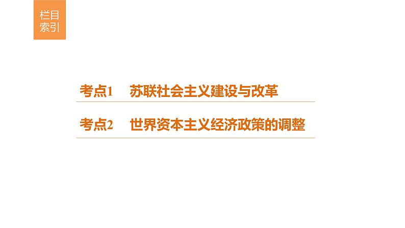 高考历史知识专题11    20世纪世界经济体制的创新与调整课件PPT第3页