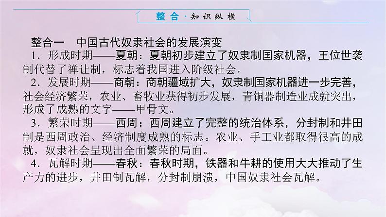 2024版新教材高中历史单元高效整合1第一单元从中华文明起源到秦汉统一多民族封建国家的建立与巩固课件部编版必修中外历史纲要上03