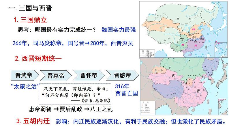 第5课 三国两晋南北朝的政权更迭与民族交融 公开课示范课件1 2023-2024 部编版高中历史 必修上册第3页