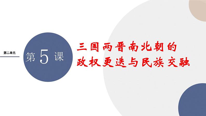 第5课 三国两晋南北朝的政权更迭与民族交融 课件第1页