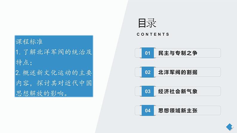 第20课 北洋军阀统治时期的政治、经济与文化课件02