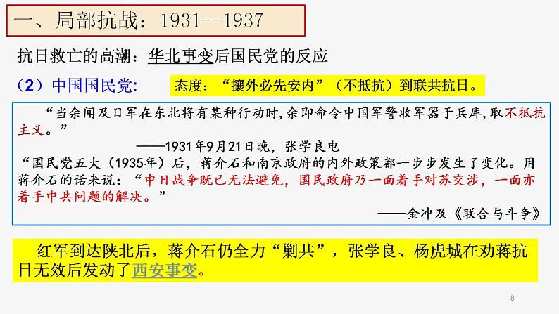 第22、23课 从局部抗战到全面抗战、全民族浴血奋战与抗日战争的胜利课件第8页