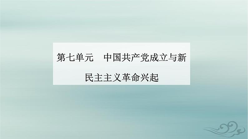 2023_2024学年新教材高中历史第七单元中国共产党成立与新民主主义革命兴起第二十课五四运动与中国共产党的诞生课件部编版必修中外历史纲要上第1页