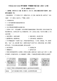 北京市丰台区2023-2024学年高二历史上学期期中试题A卷（Word版附答案）