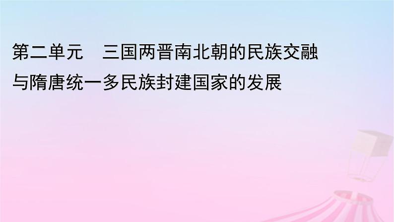 新教材适用2023_2024学年高中历史第2单元三国两晋南北朝的民族交融与隋唐统一多民族封建国家的发展第6课从隋唐盛世到五代十国课件部编版必修中外历史纲要上第1页