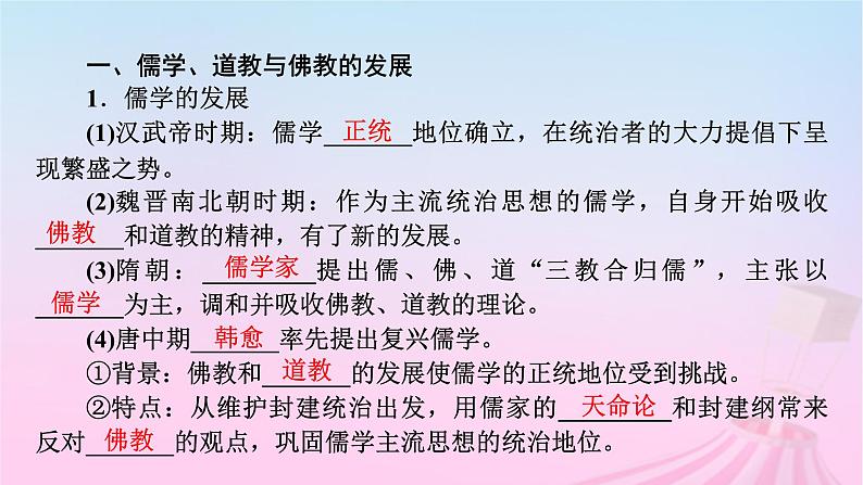 新教材适用2023_2024学年高中历史第2单元三国两晋南北朝的民族交融与隋唐统一多民族封建国家的发展第8课三国至隋唐的文化课件部编版必修中外历史纲要上08